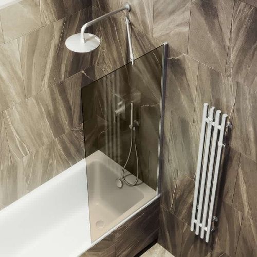 Душевая шторка на ванну Maybah Glass MGV-69-5ш 70х140 стекло тонированное профиль хром ориентация универсальная - фото 4