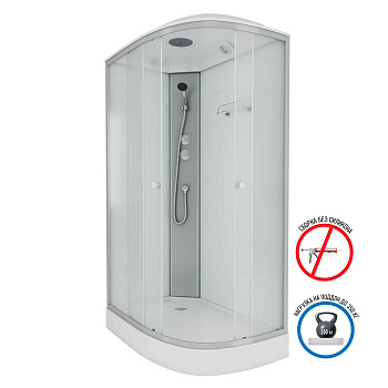 Душевая кабина Niagara Eco E120/80/13L/MT 120х80 асимметричная с крышей ориентация левая