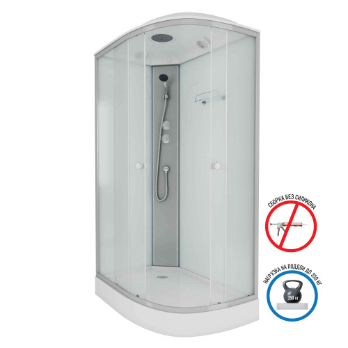 Душевая кабина Niagara Eco E120/80/13L/MT 120х80 асимметричная с крышей ориентация левая