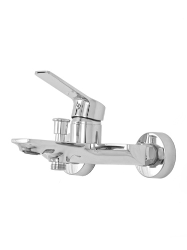 Душевой гарнитур со смесителем Orange Flat M12-611cr настенный  хром - фото 4