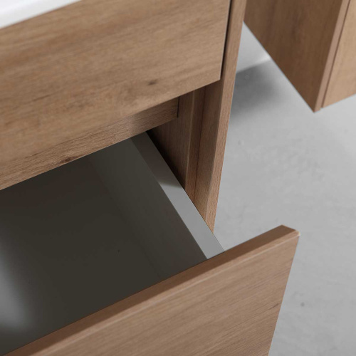 Тумба под раковину Vincea Chiara VMC-2C800NO 79х48х44 подвесная цвет коричневый - фото 2