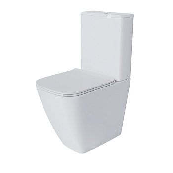 Унитаз напольный с бачком Grossman Style GR-4472S белый глянцевый с сиденьем микролифт безободковый каскадный смыв