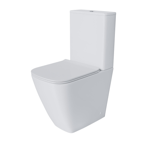 Унитаз напольный с бачком Grossman Style GR-4472S белый глянцевый с сиденьем микролифт безободковый каскадный смыв
