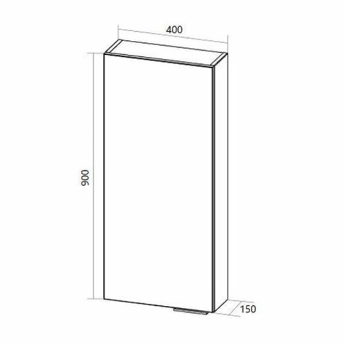 Шкаф-пенал 1MarKa Gaula У92523 40х15х90 подвесной цвет белый - фото 3