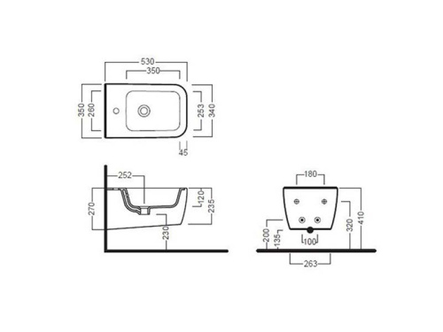 Биде Hatria FUSION Q YXV801*** подвесное - фото 3
