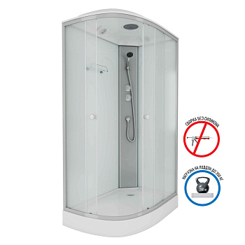 Душевая кабина Niagara Eco E120/80/13R/MT 120х80 четверть круга с крышей ориентация правая