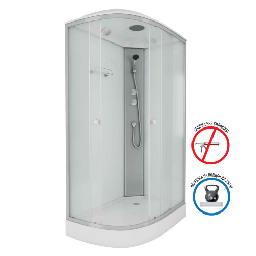 Душевая кабина Niagara Eco E120/80/13R/MT 120х80 четверть круга с крышей ориентация правая