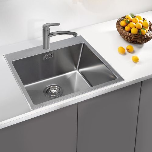 Кухонная мойка Grandex Aqua ELEGANCE 50 400331 51х51 цвет сатин поверхность матовая - фото 4