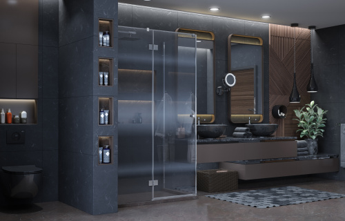 Душевой уголок Ambassador Diamond 12011104L 120х80 стекло прозрачное профиль хром глянцевый без поддона - фото 5