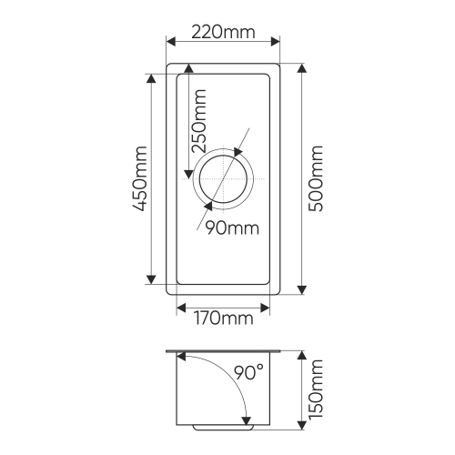 Кухонная мойка Melana ProfLine MLN-R2250H 22х50 цвет сатин поверхность матовая - фото 4