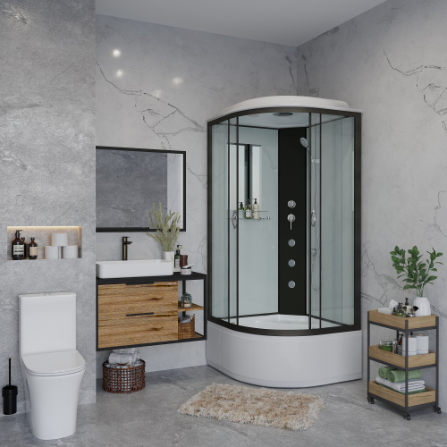 Душевая кабина Niagara Classic 67071414G 80х80 четверть круга с крышей ориентация универсальная - фото 3