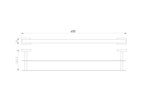 Полотенцедержатель Wonzon & Woghand Flat WW-9711-45CM - фото 2