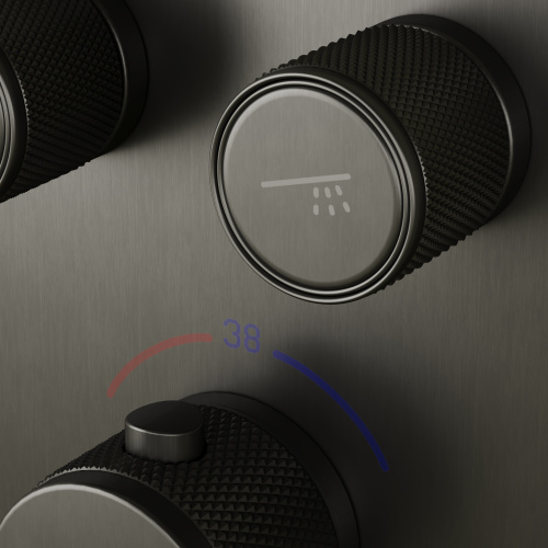 Душевая система Sancos Space SC3006GMG встраиваемая в стену с термостатом - фото 4