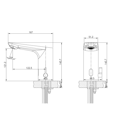 Смеситель LeMark Project LM4659CE на раковину хром - фото 2