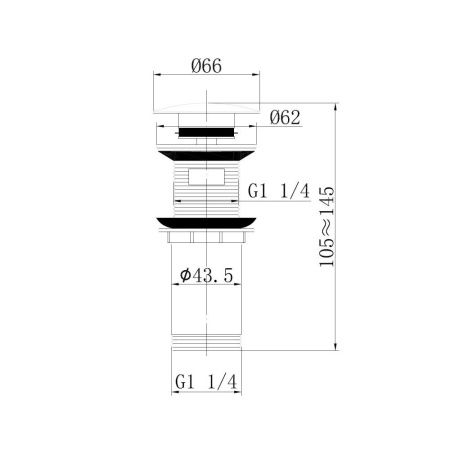 Донный клапан Abber AF0010W белый