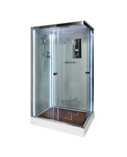 Душевая кабина Deto K402SLED 120х90 прямоугольная с крышей ориентация универсальная - фото 2