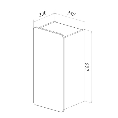 Шкаф-пенал LeMark Olivia LM08OL35PL 35х30х68 подвесной цвет белый - фото 5