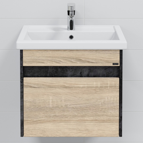 Тумба под раковину СанТа Мира 700354 56х38х50 подвесная цвет янтарный - фото 3