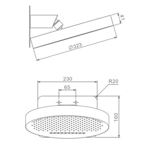 Верхний душ Raglo R452.02 хром - фото 3