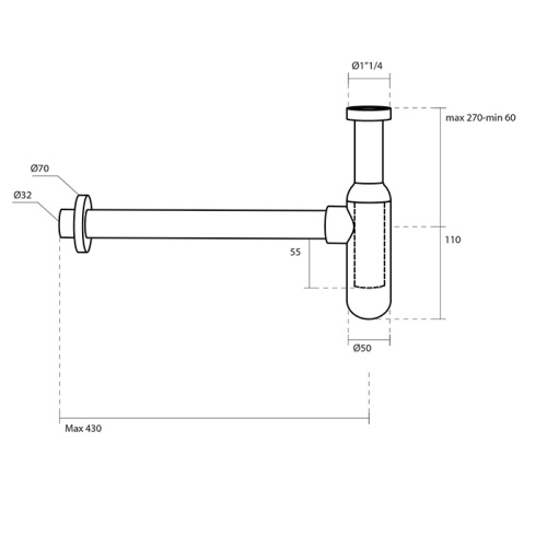 Сифон для раковины Kerasan Cento 923591 - фото 2