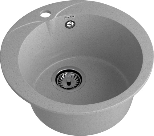 Кухонная мойка Granfest Rondo R-480 серый 48х48 цвет серый поверхность матовая - фото 2