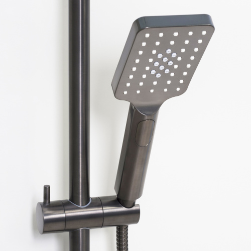Душевая стойка WasserKRAFT Wiese A18401 настенная цвет оружейная сталь - фото 4