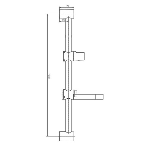 Душевой гарнитур D-Lin D63503 настенный хром - фото 2