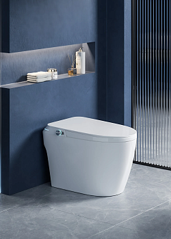 Унитаз приставной Cerutti SPA CT10615 белый с сиденьем микролифт безободковый смыв торнадо