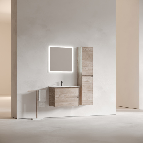 Тумба под раковину Sancos Libra LB70EG 69х45х50 подвесная цвет дуб галифакс натуральный - фото 3