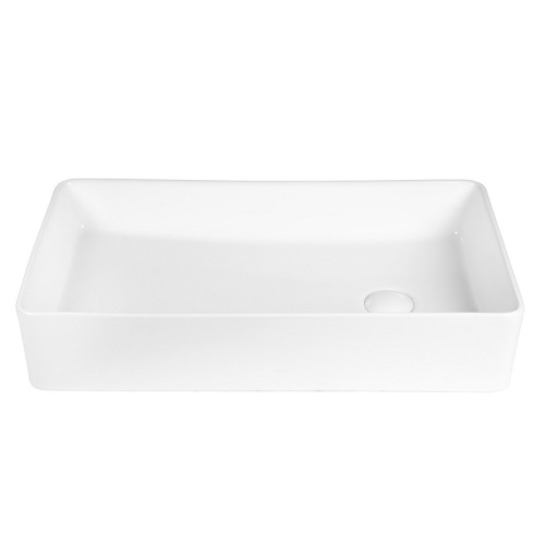 Раковина из сантехнического фарфора Bond Cube S67-610 62х35 накладная цвет белый глянцевый - фото 3