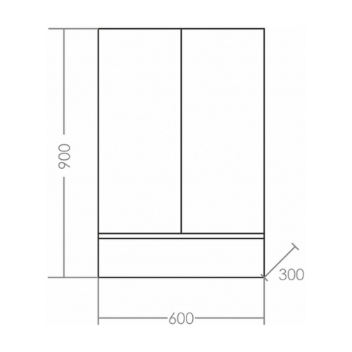 Шкаф СанТа Марс 700413 60х30х90 подвесной цвет белый/янтарный - фото 3
