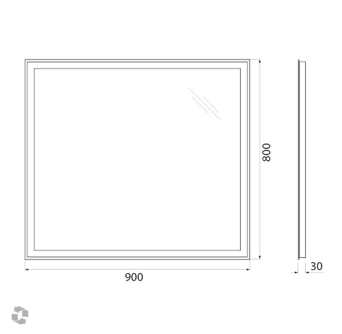 Зеркало в ванную BelBagno SPC-GRT-900-800-LED-BTN 90х80 - фото 5