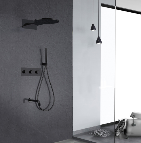 Душевая система ABBER AF8150B встраиваемая в стену с термостатом - фото 2