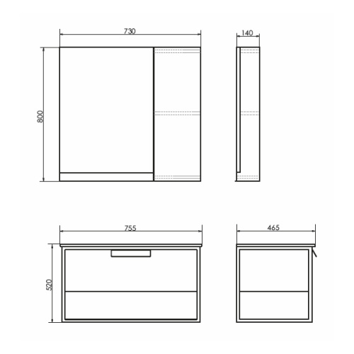 Тумба с раковиной Comforty Бонн 00-00008475CF 76х47х52 подвесная цвет дуб дымчатый - фото 2