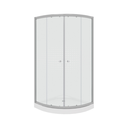 Душевой уголок Parly Z9111 90х90 стекло прозрачное с рисунком профиль хром глянцевый с поддоном