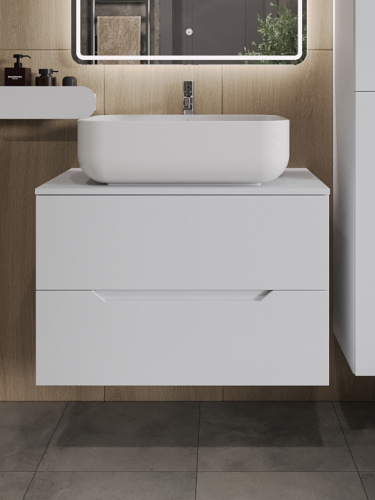 Тумба с раковиной Orange Line Li-80TuwMDF+B03-600W 81х46х68 - фото 3