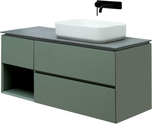 Тумба под раковину Allen Brau Infinity 1.21007.CGM 119х46х51 подвесная цвет зеленый/серый