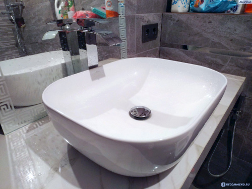 Раковина из сантехнического фарфора Melana 78104-805 51х40 накладная цвет белый без отверстий под смеситель - фото 3