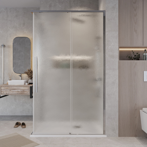 Душевой уголок Grossman Galaxy 300.K33.01.1110.10.02 110х100 стекло прозрачное профиль хром глянцевый без поддона - фото 5