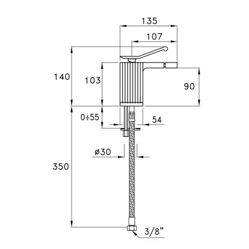 Смеситель Stella Completamenti CS 00300 CR00 на биде хром - фото 2