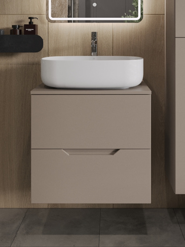 Тумба с раковиной Orange Line Li-60TuLMDF+B07-540W 61х46х71 - фото 3