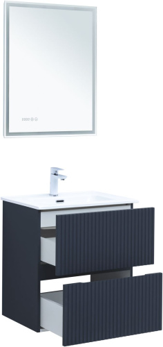 Тумба под раковину Aquanet Джейн 00313300 59х44х64 напольная/подвесная цвет синий - фото 5