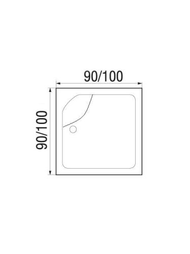 Душевой поддон WEMOR 90/41 S (10000006060) 90х90 акрил белый с каркасом - фото 2