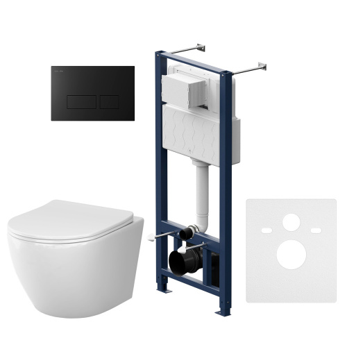 Комплект унитаз с инсталляцией с клавишей смыва Am.Pm Like IS47038.801900 - фото 2