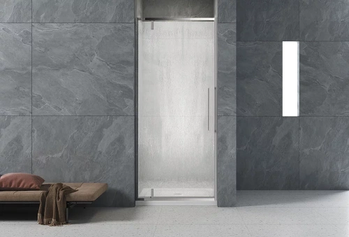 Душевая дверь Veconi VN33R-90-06-C7 90х195 стекло рифленое профиль хром глянцевый - фото 2