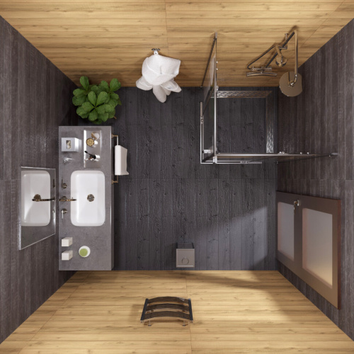 Душевой уголок Тритон Каппа-Хром Щ0000054220 90х90 стекло прозрачное профиль хром без поддона - фото 5