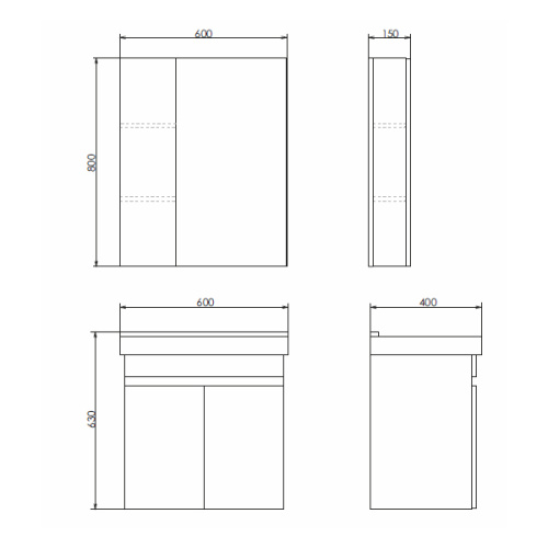 Зеркало-шкаф Comforty Тромсе 00004142221CF 60х15х80 подвесной цвет дуб сонома - фото 2