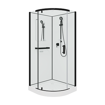 Душевая кабина Cerutti SPA KORRA90B 90х90 четверть круга без крыши ориентация универсальная