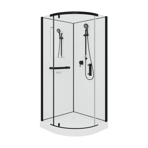 Душевая кабина Cerutti SPA KORRA90B 90х90 четверть круга без крыши ориентация универсальная