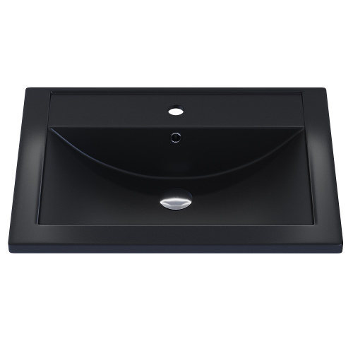Раковина кварцевая Uperwood Foster Quartz 291030054 60х41 полувстраиваемая цвет черный - фото 5